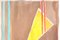 Balanced Geometry I, toni pastello primari, forme e linee su sfondo marrone chiaro, 2021, Immagine 5