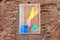 Balanced Geometry I, tonos pastel primarios, formas y líneas sobre fondo bronceado, 2021, Imagen 7