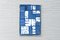 Mayan Maze, Cutout Cyanotype Print in Deep Blue and White, Ancient Badges Style, 2021 7
