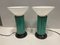 Mid-Century Mint Green Murano Glass Table Lamps, Set of 2 1