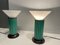 Lámparas de mesa Mid-Century de cristal de Murano en verde menta. Juego de 2, Imagen 2