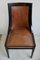 English Gondola Chairs or Dining Chairs with Leather Seat, 1900s, Set of 6 8