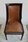 English Gondola Chairs or Dining Chairs with Leather Seat, 1900s, Set of 6 6