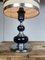 Italienische Mid-Century Tischlampe aus Chrom & Holz 3