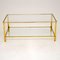 Vintage French Brass & Glass Coffee Table, Image 2