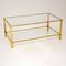Vintage French Brass & Glass Coffee Table, Image 1