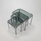 Chrome and Smoked Glass Nesting Tables, 1970s, Set of 3 3