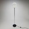 Postmodern Opaline Glass and Chrome Floor Lamp, 1980s 1