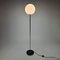 Postmodern Opaline Glass and Chrome Floor Lamp, 1980s 4