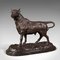 Vintage Decorative Bull Statue in Bronze and Marble, 1960s, Image 7