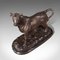 Vintage Decorative Bull Statue in Bronze and Marble, 1960s 1