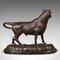 Vintage Decorative Bull Statue in Bronze and Marble, 1960s 6