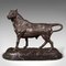 Vintage Decorative Bull Statue in Bronze and Marble, 1960s, Image 2