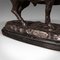 Vintage Decorative Bull Statue in Bronze and Marble, 1960s, Image 10
