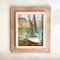 French Oil Painting with Harbor Scene, 1940s, Image 1