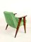 Light Green Velvet 366 Lounge Chair by Józef Chierowski, 1970s 9