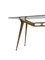 Italian Coffee Table in Brass and Smoked Glass, 1950s 6