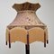 Antique Floor Lamp with Silk Shade, Image 4