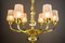 Art Deco Chandelier with Original Glass Shades, Vienna, 1920s, Image 17