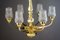 Art Deco Chandelier with Original Glass Shades, Vienna, 1920s, Image 3