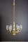 Art Deco Chandelier with Original Glass Shades, Vienna, 1920s, Image 7