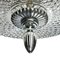 Round Mid-Century Ceiling or Wall Lamp in Crystal Glass & Chrome, 1970s 3