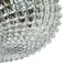 Round Mid-Century Ceiling or Wall Lamp in Crystal Glass & Chrome, 1970s, Image 4