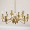 Mid-Century Brass Chandelier with 12 Lights, 1960s 1