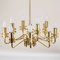 Mid-Century Brass Chandelier with 12 Lights, 1960s, Image 1