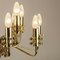 Mid-Century Brass Chandelier with 12 Lights, 1960s 3