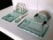 Mid-Century Green Glass Desk Set by Pietro Chiesa for Fontana Arte, 1950s, Set of 5, Image 5