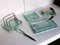 Mid-Century Green Glass Desk Set by Pietro Chiesa for Fontana Arte, 1950s, Set of 5 6