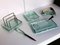 Mid-Century Green Glass Desk Set by Pietro Chiesa for Fontana Arte, 1950s, Set of 5, Image 6