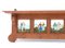 Art Nouveau Belgian Oak Wall Coat Rack with Tiles, 1900s, Image 8