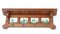 Art Nouveau Belgian Oak Wall Coat Rack with Tiles, 1900s, Image 5