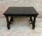 Spanish Baroque Table with Dark Walnut Solomonic Legs with Carved Structure and Iron Stretcher 7