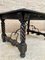 Spanish Baroque Table with Dark Walnut Solomonic Legs with Carved Structure and Iron Stretcher 13