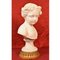 Antique Marble Statue, Bust of Young Girl with Flower Wreath, 19th-Century, Image 4