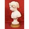 Antique Marble Statue, Bust of Young Girl with Flower Wreath, 19th-Century 3