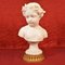 Antique Marble Statue, Bust of Young Girl with Flower Wreath, 19th-Century, Image 1