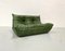 Vintage French Forest Green Leather 2-Seater Sofa by Michel Ducaroy for Ligne Roset 6