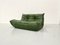Vintage French Forest Green Leather 2-Seater Sofa by Michel Ducaroy for Ligne Roset 3