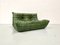 Vintage French Forest Green Leather 2-Seater Sofa by Michel Ducaroy for Ligne Roset 2