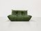 Vintage French Forest Green Leather 2-Seater Sofa by Michel Ducaroy for Ligne Roset 8