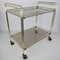 Mid-Century Glass and Gold Serving Trolley or Bar Cart, 1980s 1