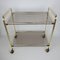 Mid-Century Glass and Gold Serving Trolley or Bar Cart, 1980s 5