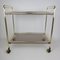 Mid-Century Glass and Gold Serving Trolley or Bar Cart, 1980s 2