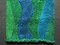 Tapiz Pop Art vintage de lana azul y verde hecho a mano, años 70, Imagen 4