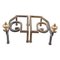 Brass and Iron Andirons, France, 20th Century, Set of 2, Image 1