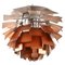 Lampada a sospensione Artichoke in rame di Poul Henningsen per Louis Poulsen, 1958, Immagine 1